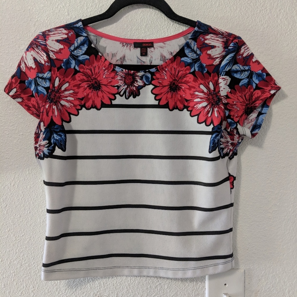 CROP STRIPED SHIRT